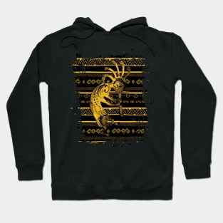 Native American Kokopelli - Ethno Border pattern 2 Hoodie